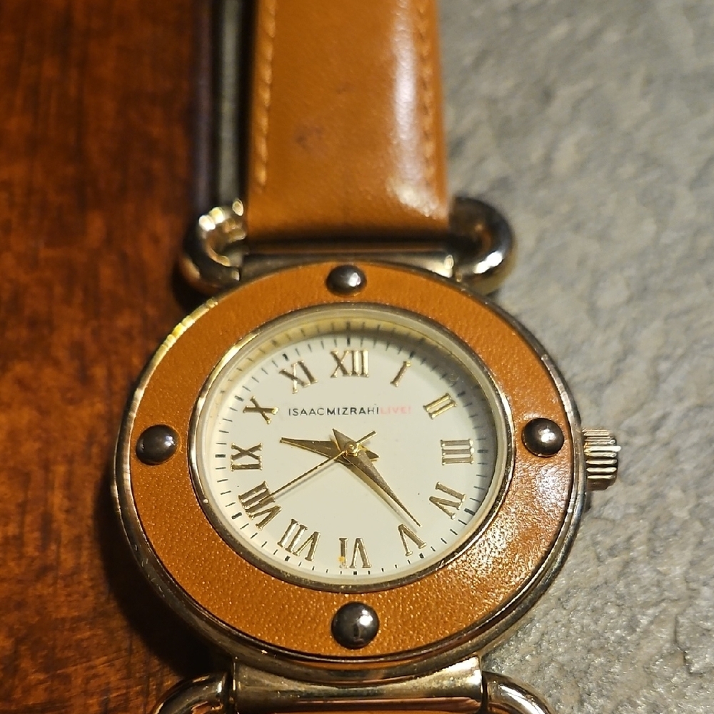 Isaac Mizrahi Tan and Silver Women's Watch